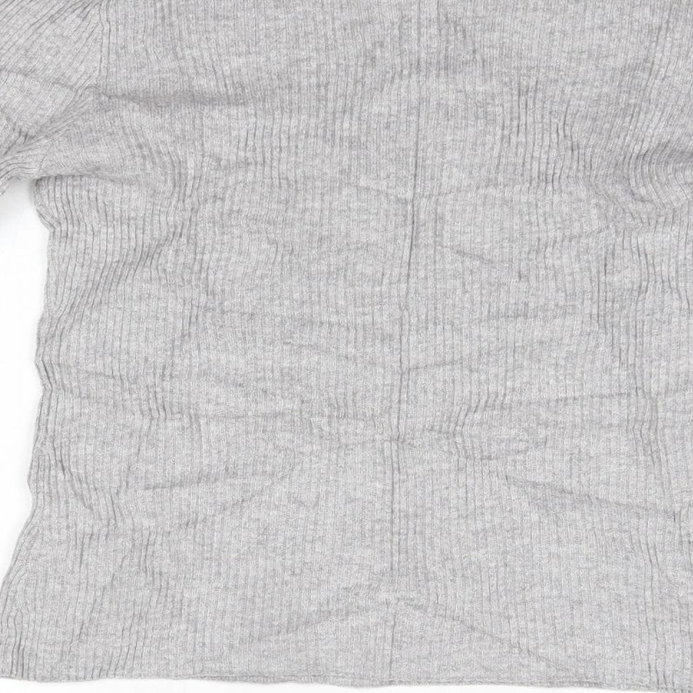 New Look Womens Grey Round Neck Viscose Pullover Jumper Size 12