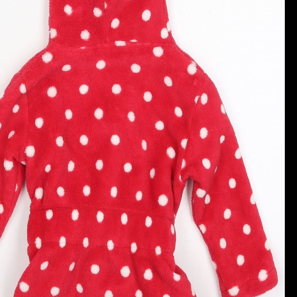 Peacocks Girls Red Polka Dot Polyester Kimono Robe Size 12-18 Months Tie - Little Sweetheart Panda