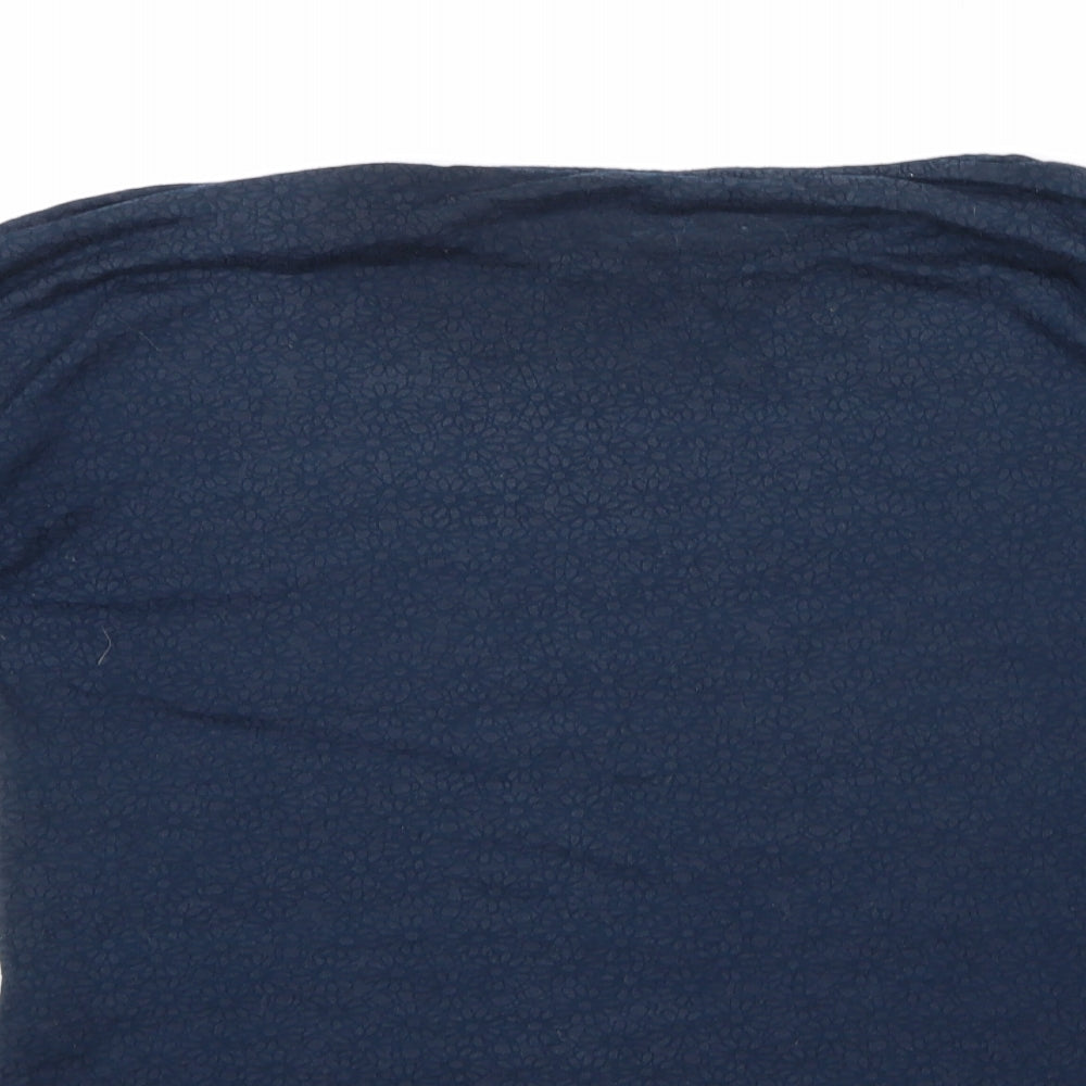 Marks & Spencer Womens Blue Round Neck Polyester Pullover Jumper Size 14