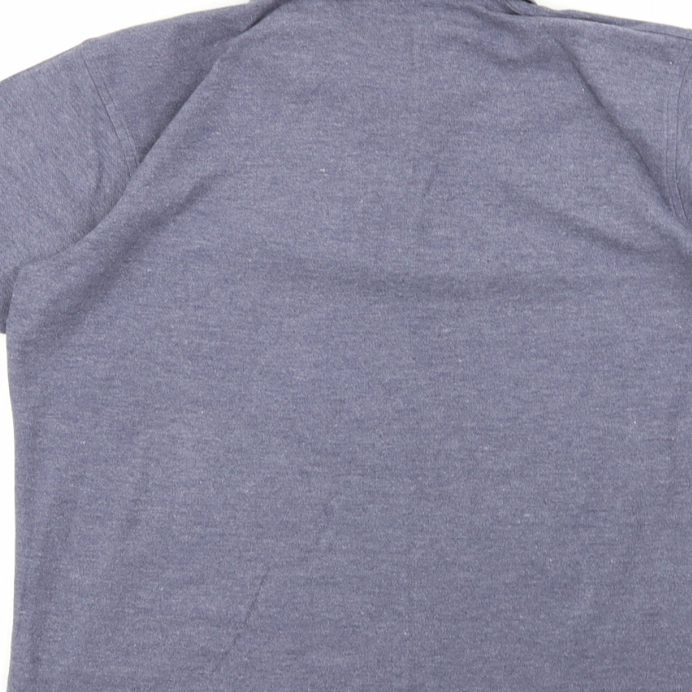 Casual Club Mens Purple Polyester Polo Size M Collared
