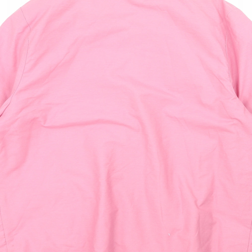Preworn Womens Pink Rain Coat Coat Size 12