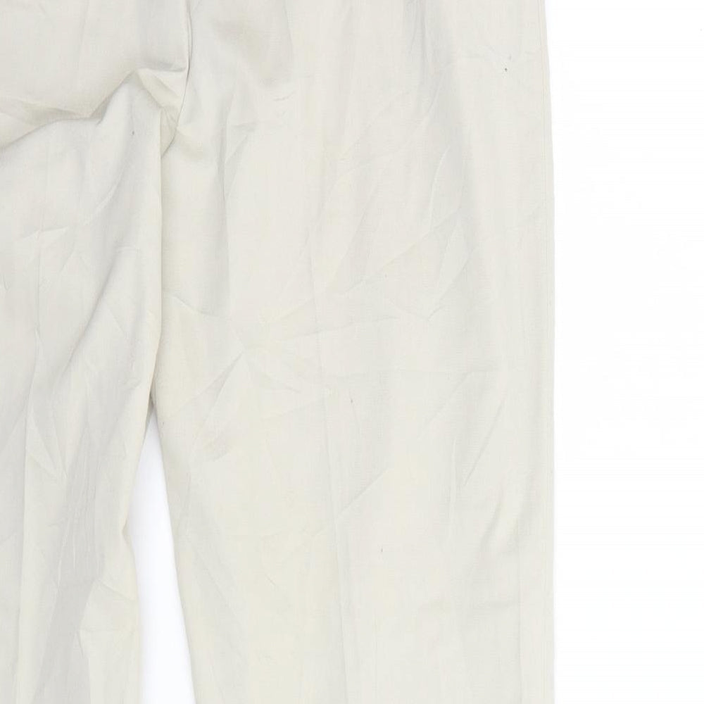 Elaine miller Womens Beige Polyester Trousers Size 32 in L32 in Regular Hook & Eye