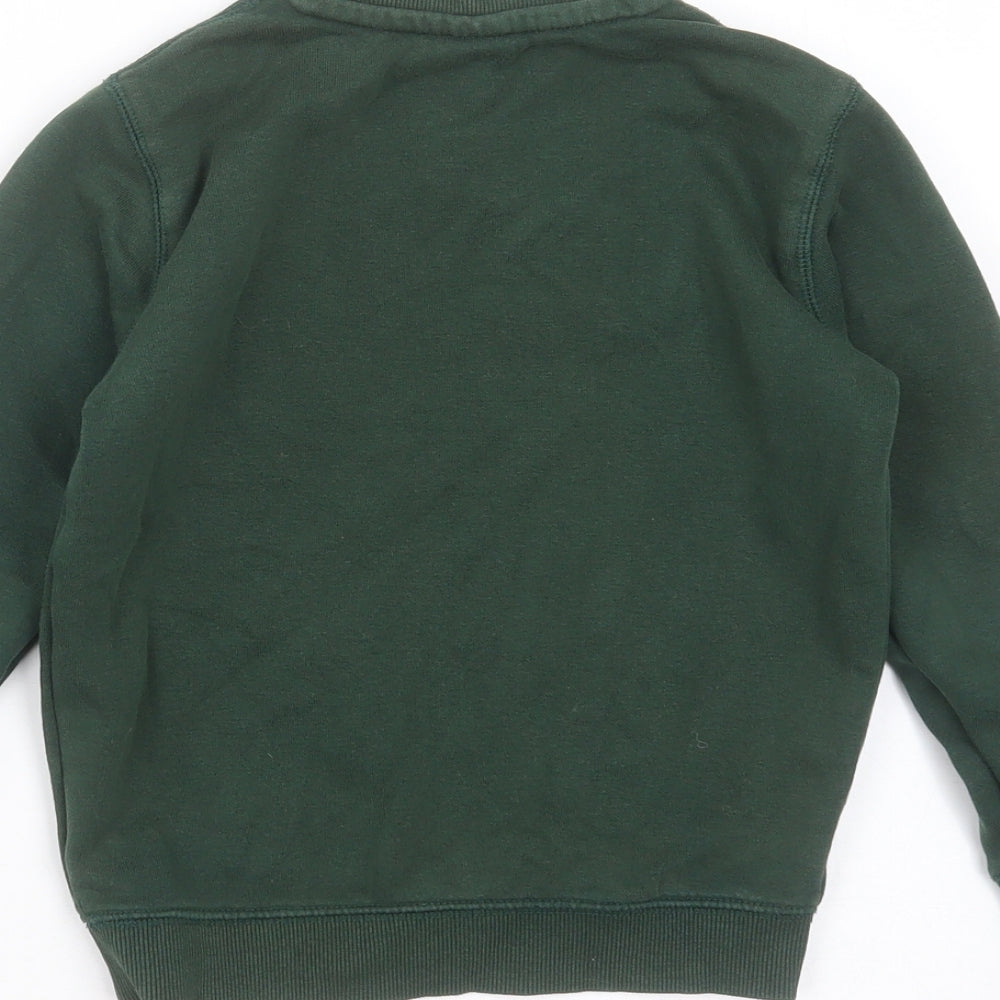 TU Boys Green Cotton Pullover Sweatshirt Size 4 Years - school