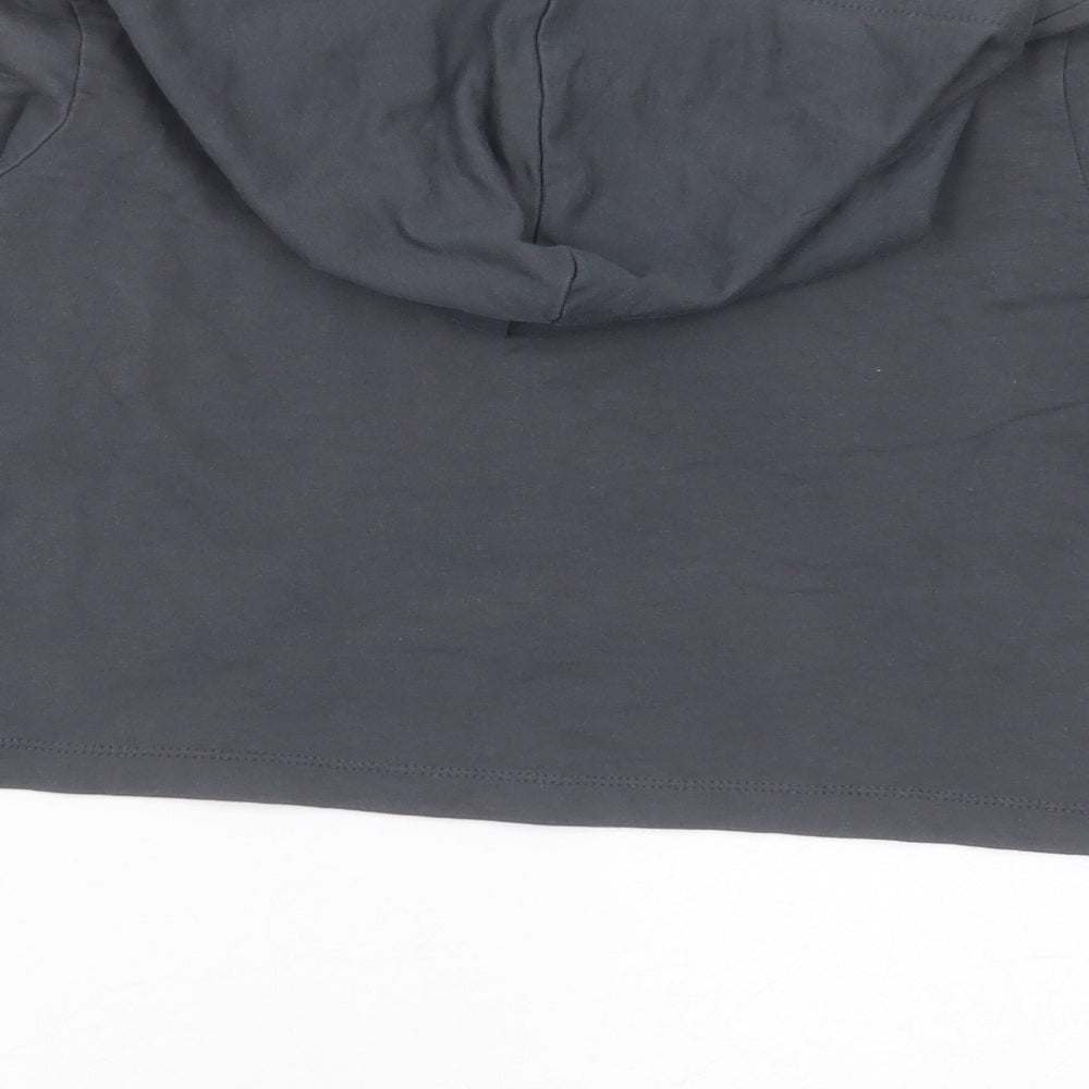 Select Girls Grey Cotton Pullover Hoodie Size 14 Years - new york