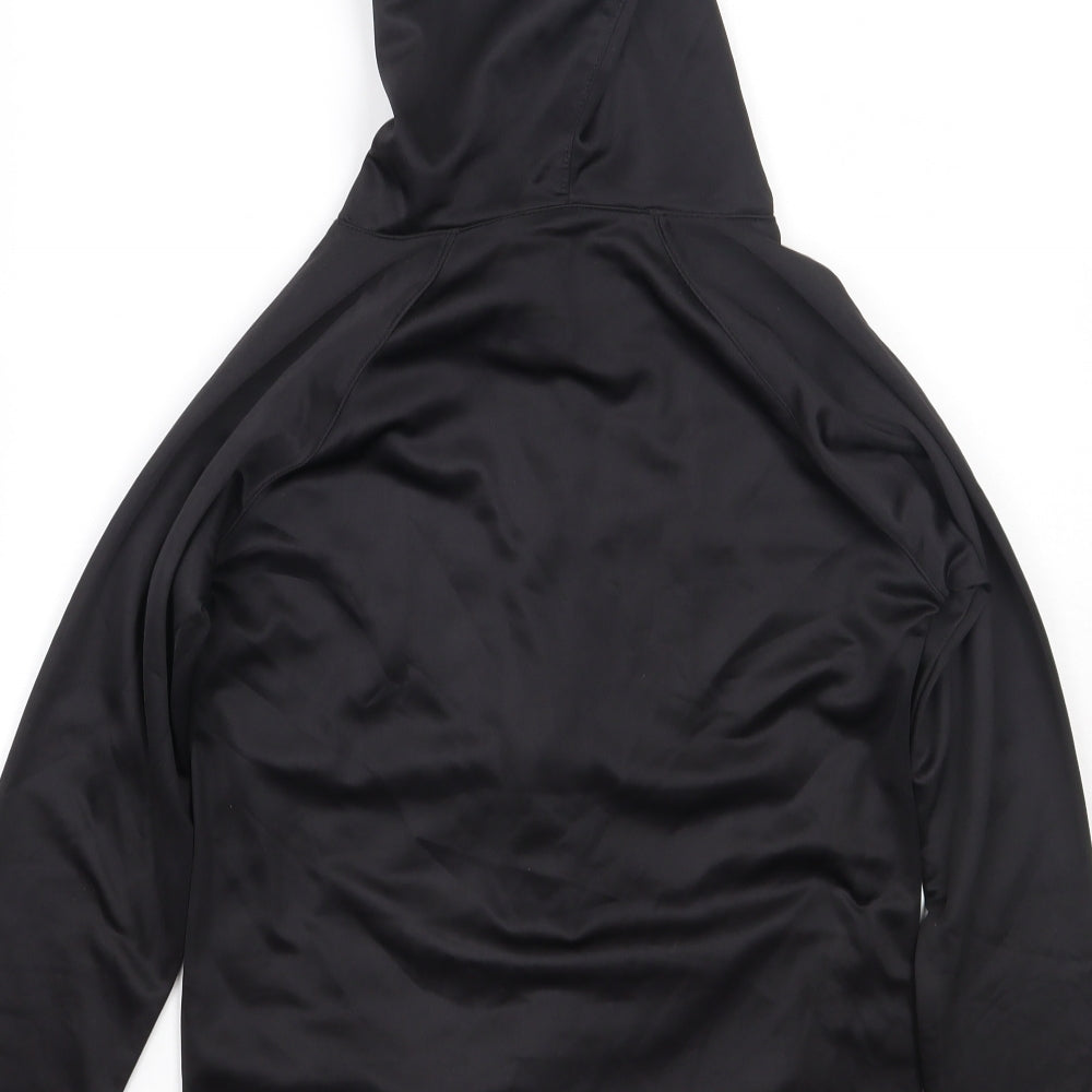 Leisure Club Boys Black Polyester Full Zip Hoodie Size 9-10 Years Zip