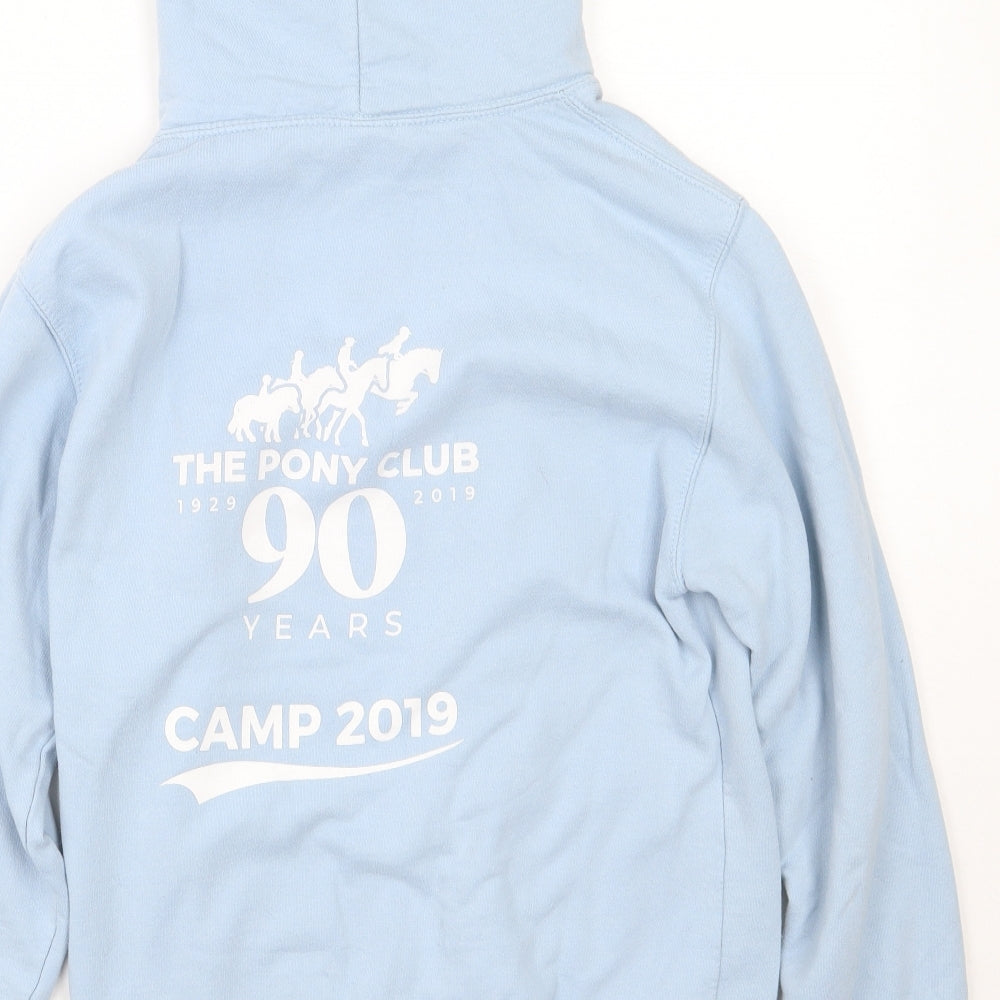AWD Womens Blue Cotton Pullover Hoodie Size S - Pony