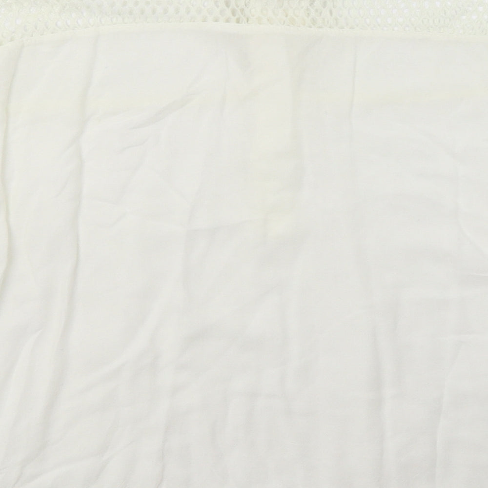 Axel Womens White Viscose Basic Polo Size 14 Collared