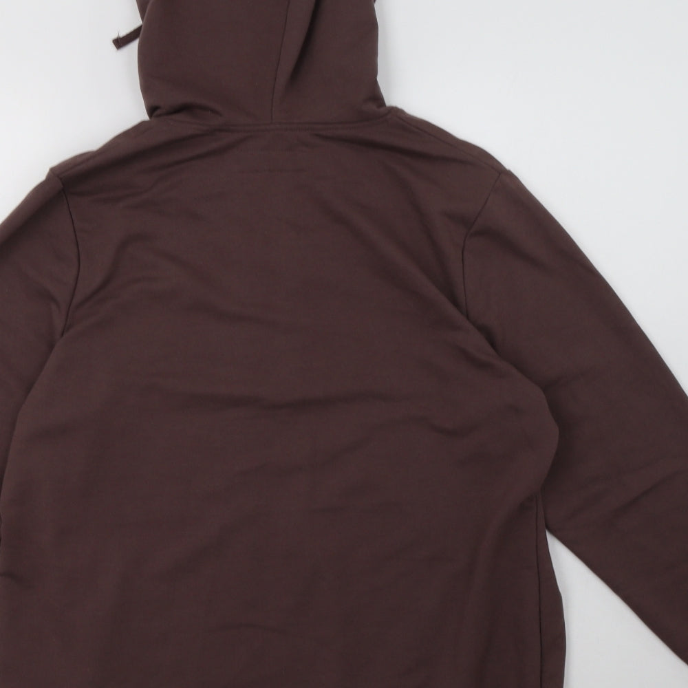 BM Womens Brown Polyacrylate Fibre Pullover Hoodie Size M Pullover