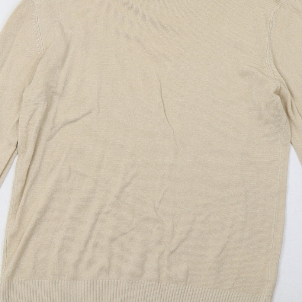 Matalan Womens Beige Viscose Pullover Sweatshirt Size 12 Pullover