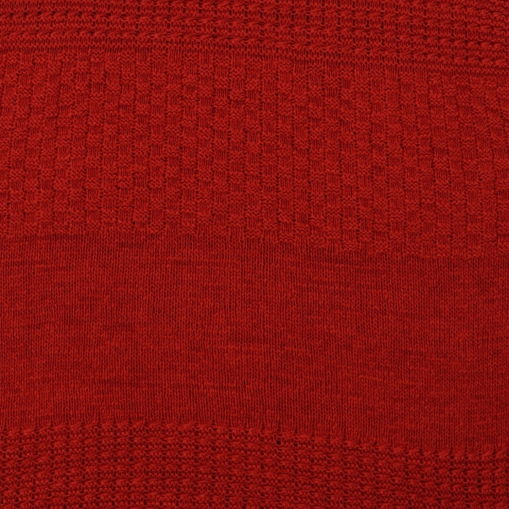 EWM Womens Red Acrylic Pullover Sweatshirt Size L Pullover