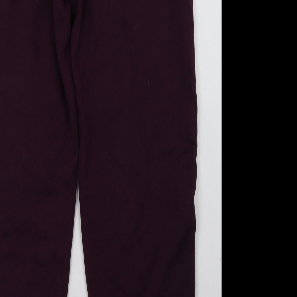 LA Gear Womens Purple Cotton Jogger Trousers Size 12 L30 in Regular Tie