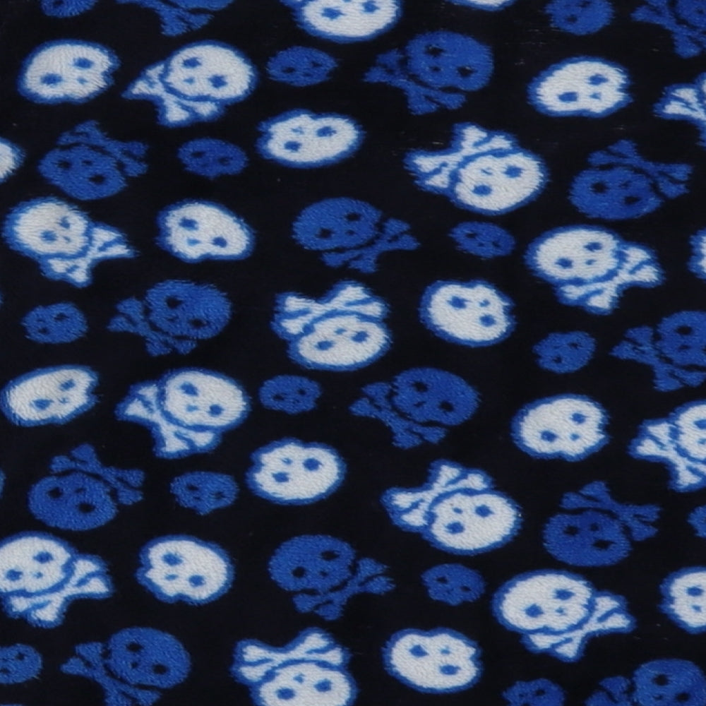 b&m Boys Blue Geometric Polyester Pyjama Top Size 7-8 Years Pullover - Skull Print