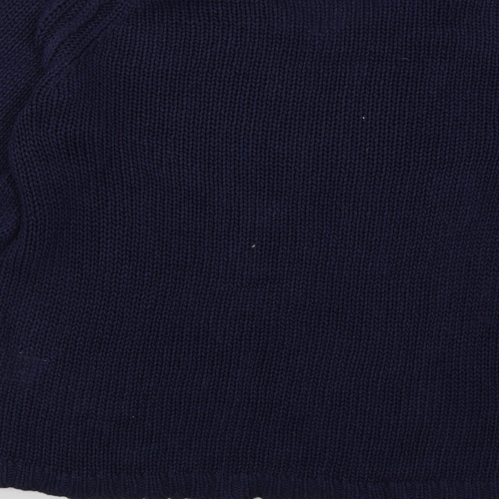 Avenue Womens Blue Acrylic Pullover Sweatshirt Size S Pullover