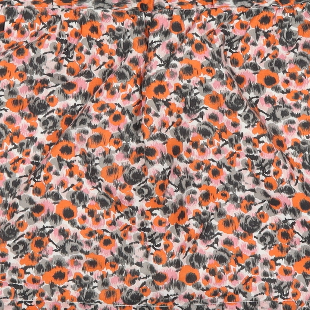 Preworn Womens Multicoloured Animal Print Cotton A-Line Skirt Size L