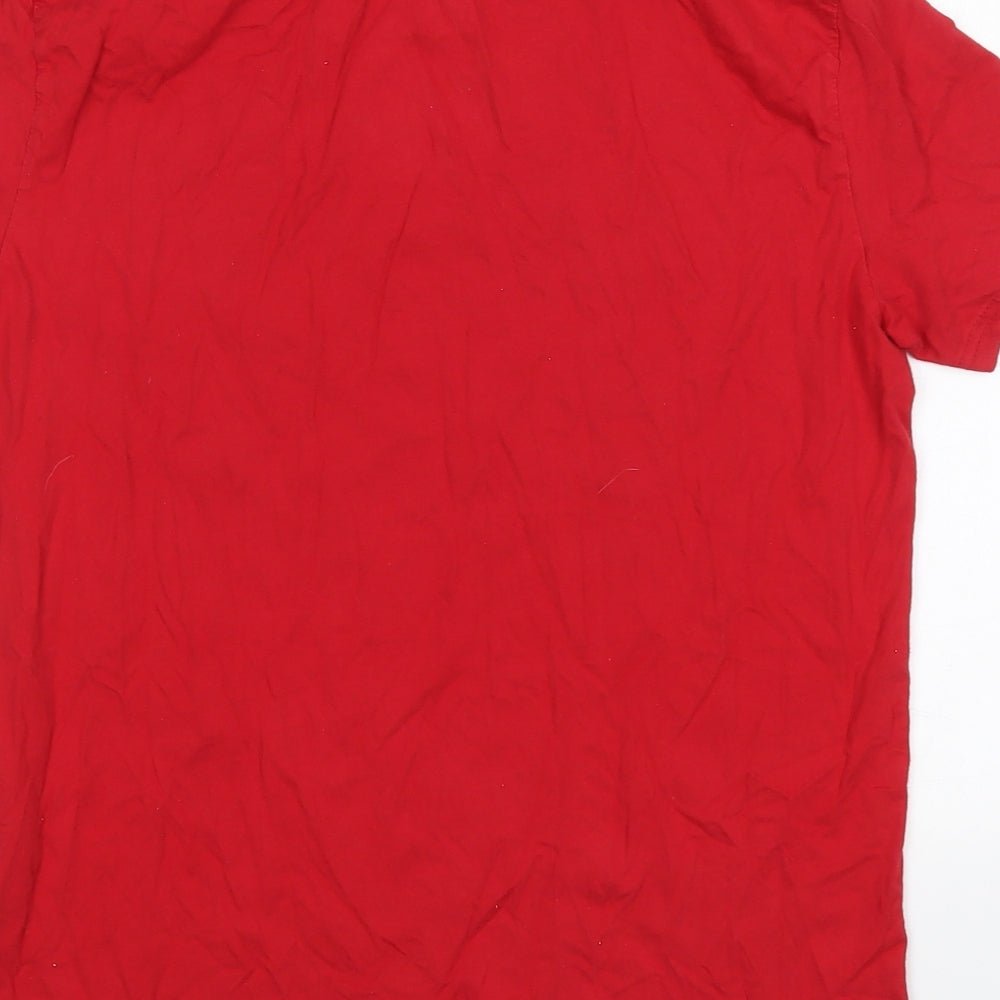Machinist Mens Red T-Shirt Size M Round Neck