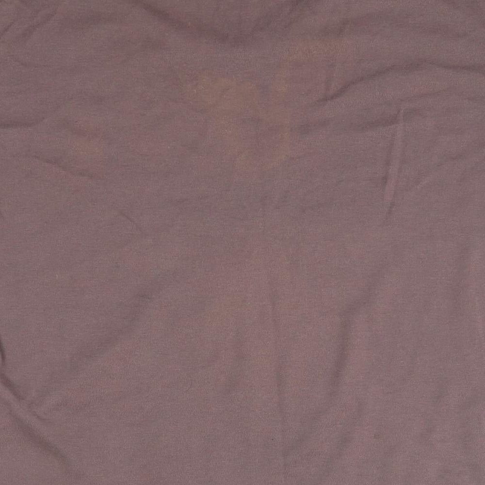 BM Womens Blue Polyester Basic Blouse Size L V-Neck