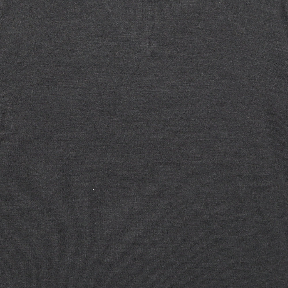 Marks & Spencer Mens Grey V-Neck Acrylic Pullover Jumper Size L