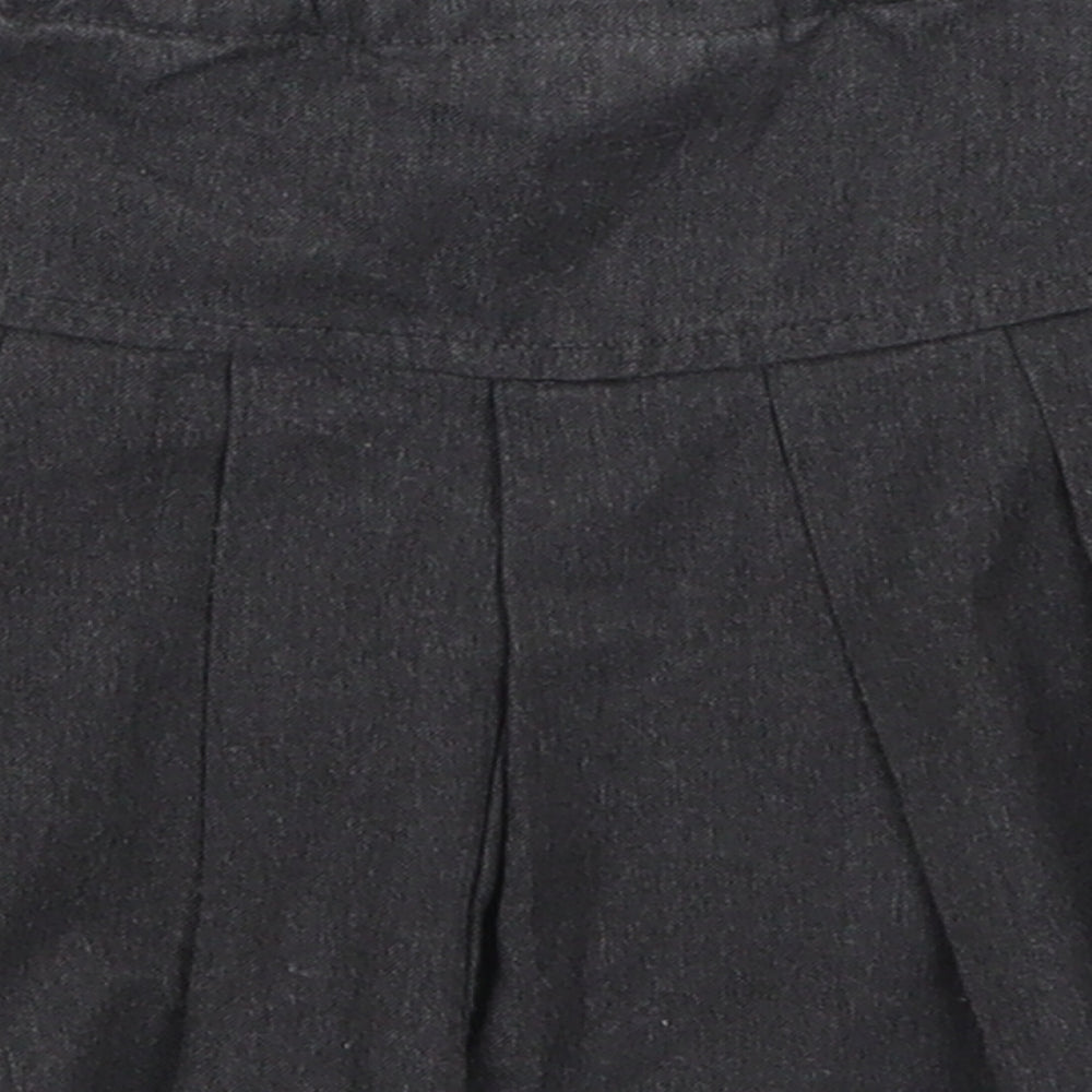 NEXT Girls Grey Polyester Pleated Skirt Size 3 Years Regular Zip