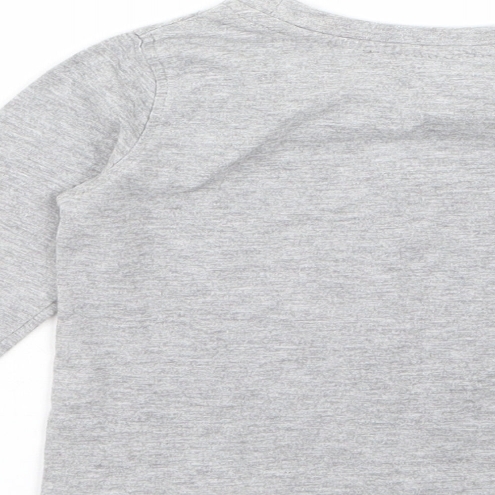 Rebel Baby Grey Cotton Basic T-Shirt Size 18-24 Months Roll Neck