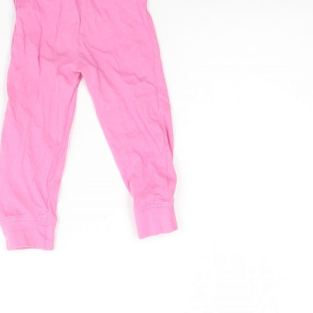 Preworn Girls Pink Cotton Capri Trousers Size 2 Years Regular