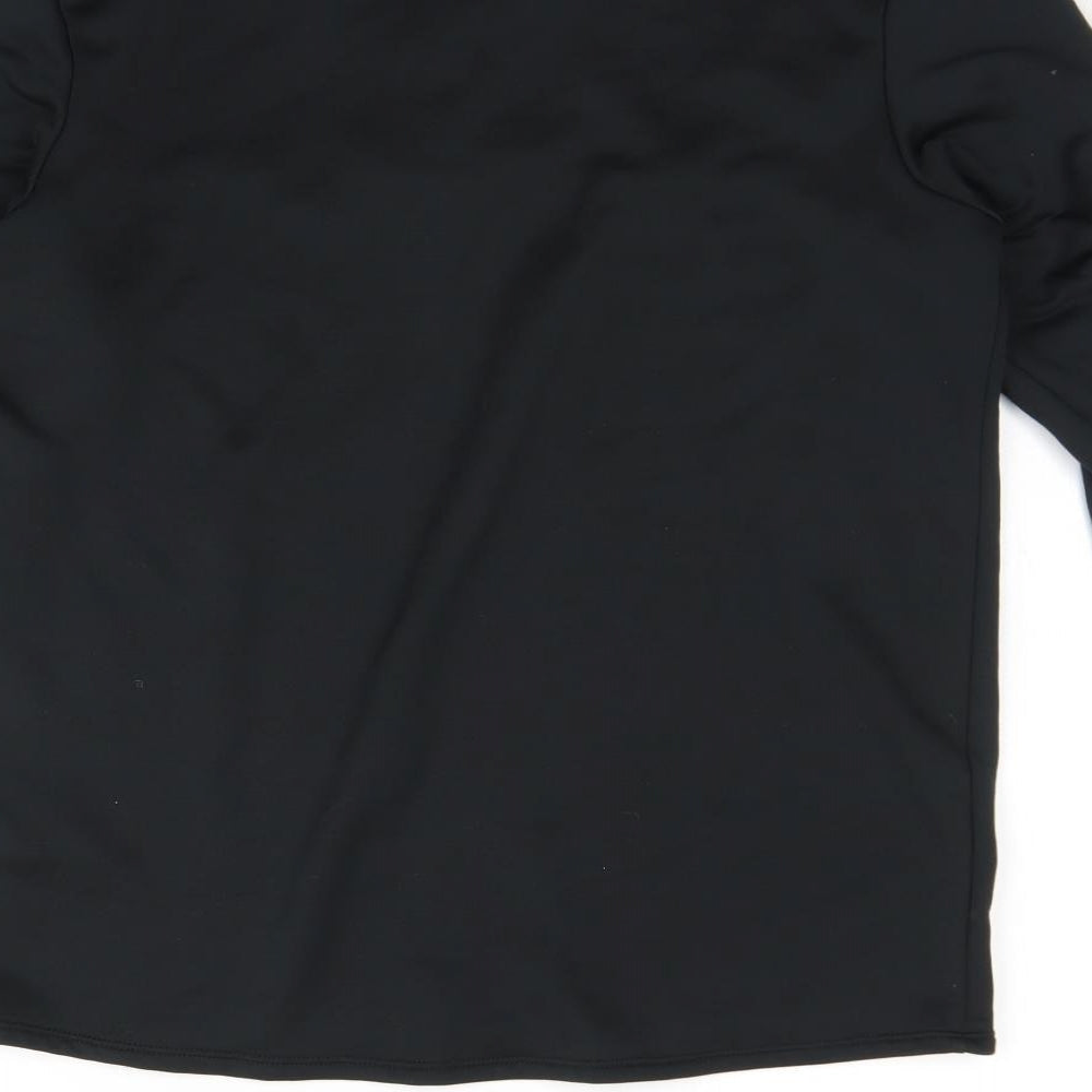 Umbro Mens Black High Neck Polyester Henley Jumper Size M