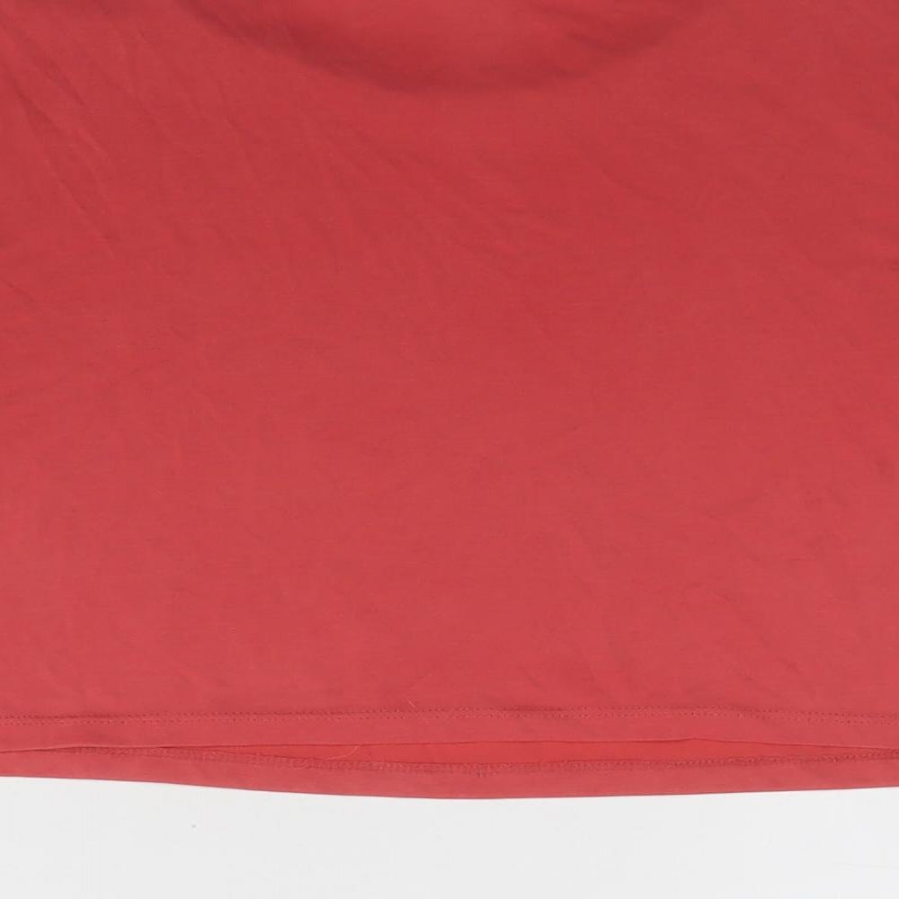FOREVER 21 Womens Pink Polyester Cropped T-Shirt Size S Round Neck