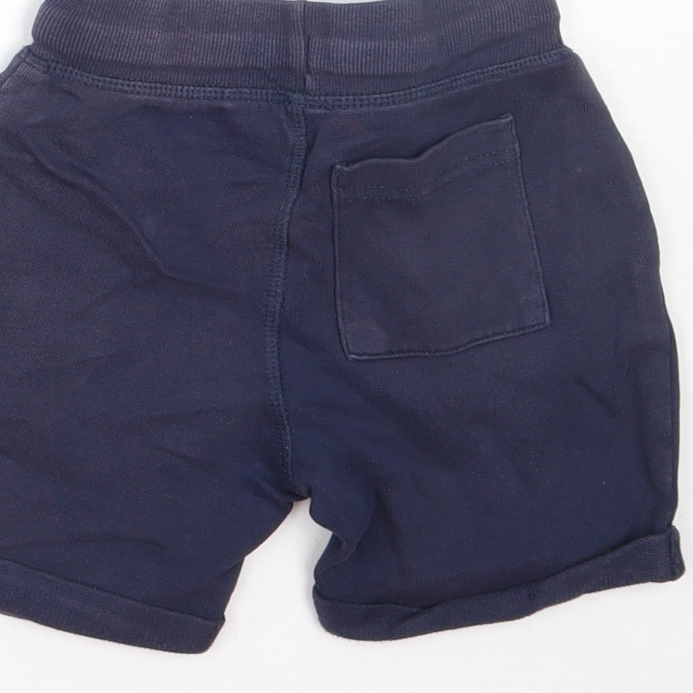 Mini Club Boys Blue Cotton Sweat Shorts Size 3-4 Years Regular