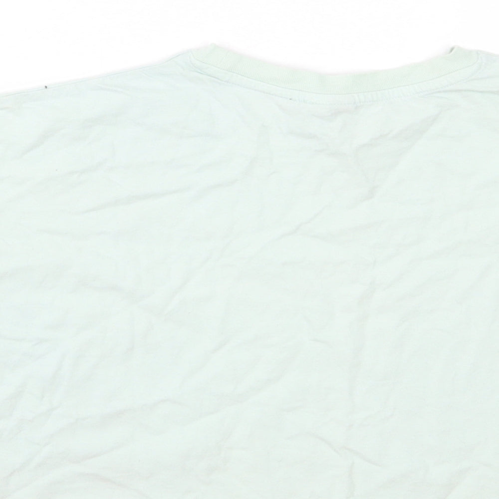 ASOS Womens Green Cotton Basic T-Shirt Size 6 Round Neck