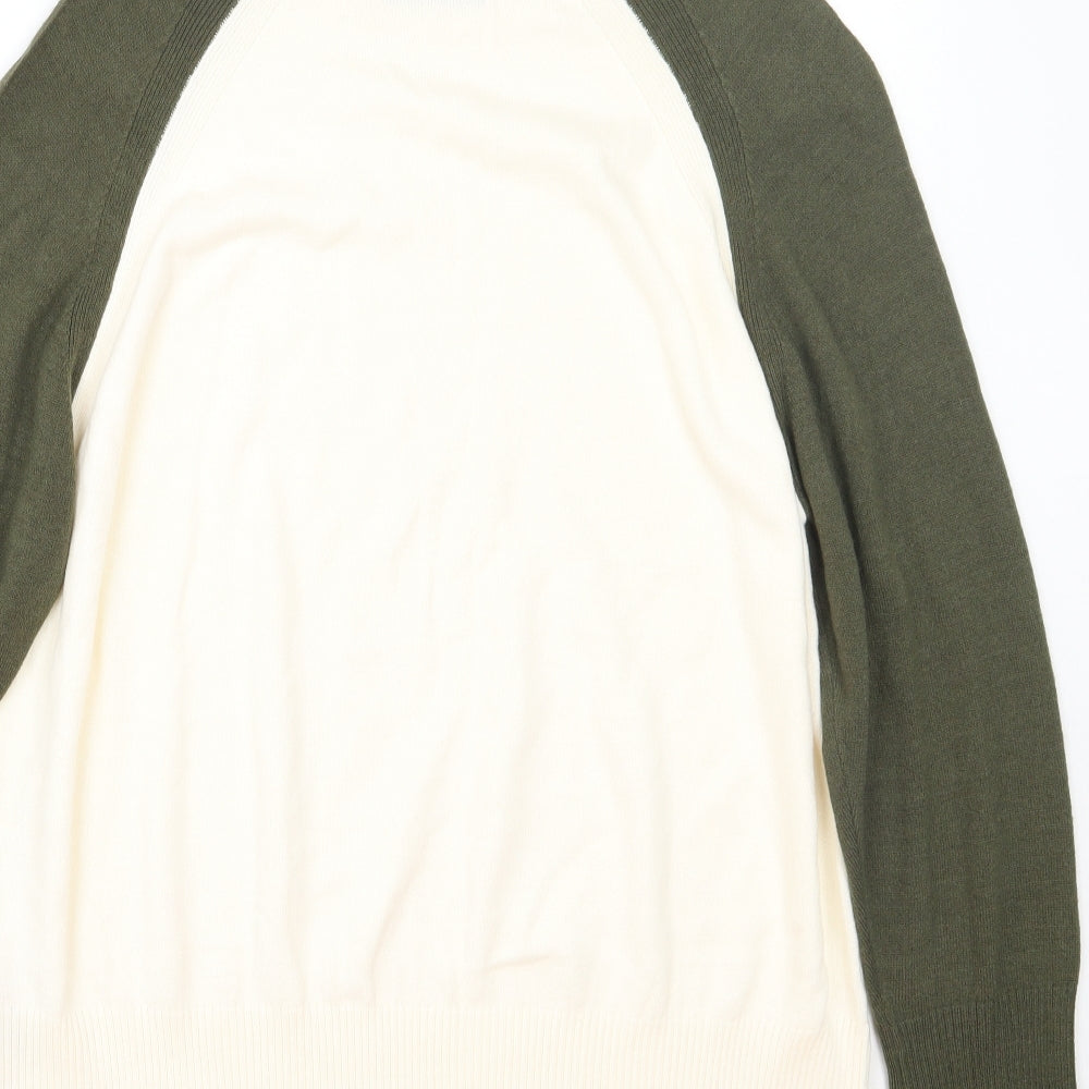 Marks & Spencer Womens Beige Round Neck Acrylic Pullover Jumper Size L