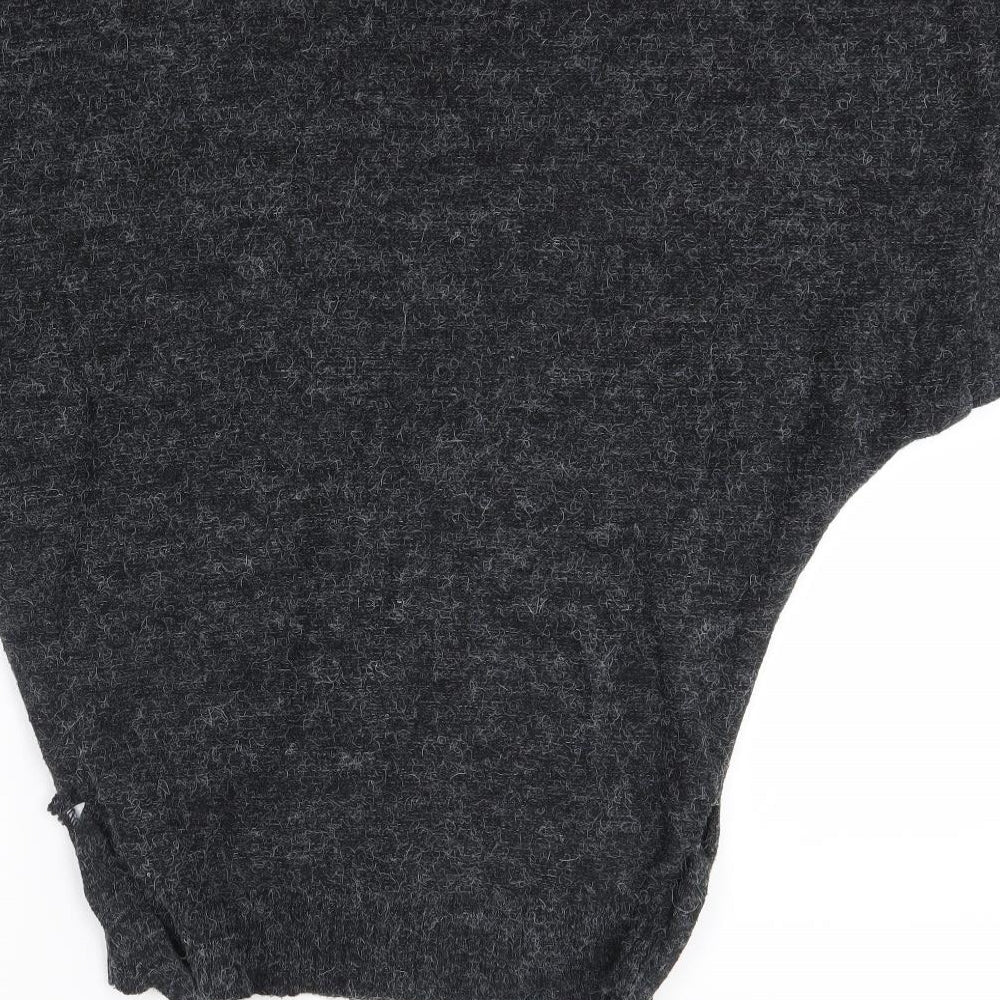 Innocence Womens Grey V-Neck Acrylic Pullover Jumper Size L