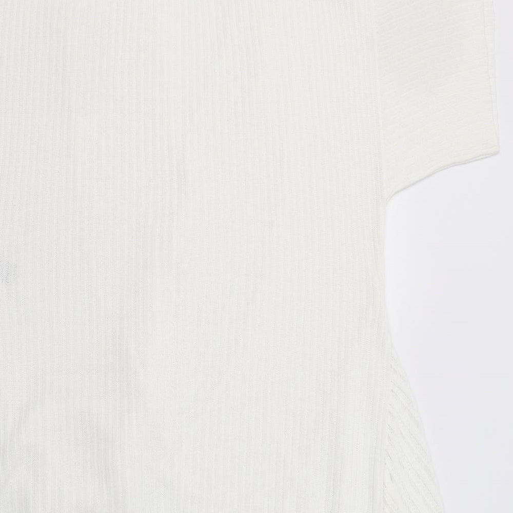 Marks & Spencer Womens White V-Neck Viscose Cardigan Jumper Size 12