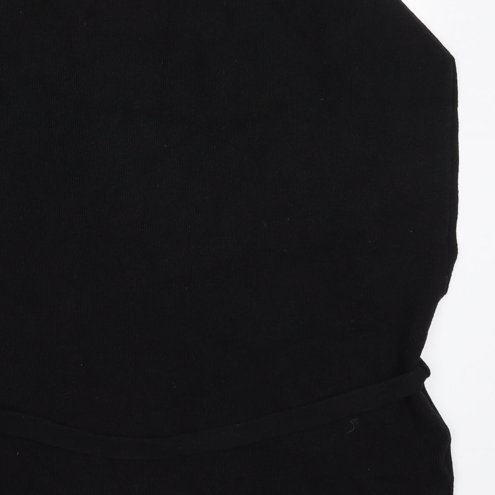Coast Womens Black Round Neck Acrylic Pullover Jumper Size S