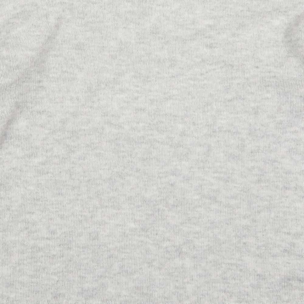Marks & Spencer Womens Grey Round Neck Acrylic Pullover Jumper Size S