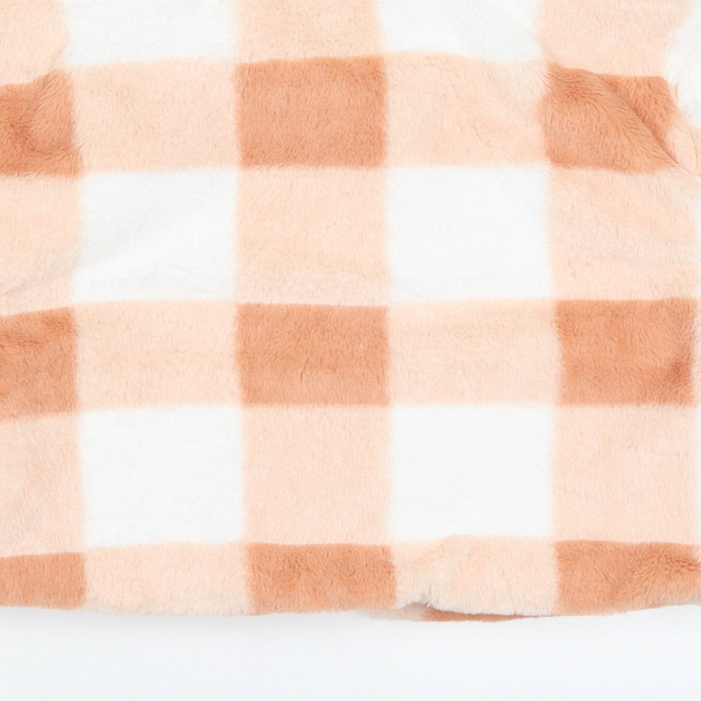 Wednesdays Girl Womens Pink Check Jacket Coat Size XS Button