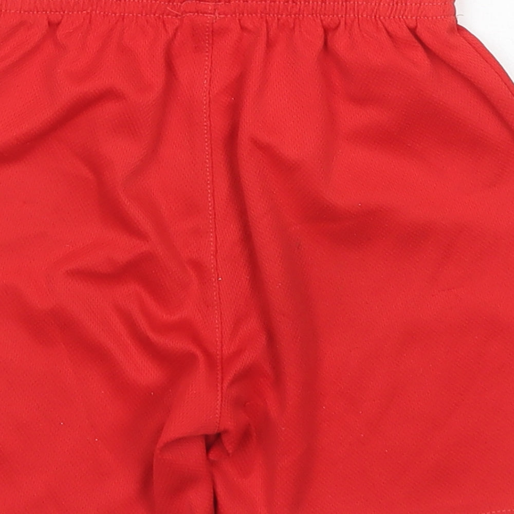George Boys Red Polyester Sweat Shorts Size 4-5 Years Regular