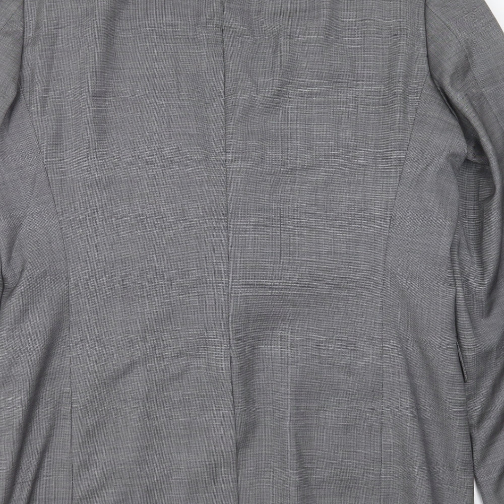 GUABELLO Mens Grey Wool Jacket Suit Jacket Size 40