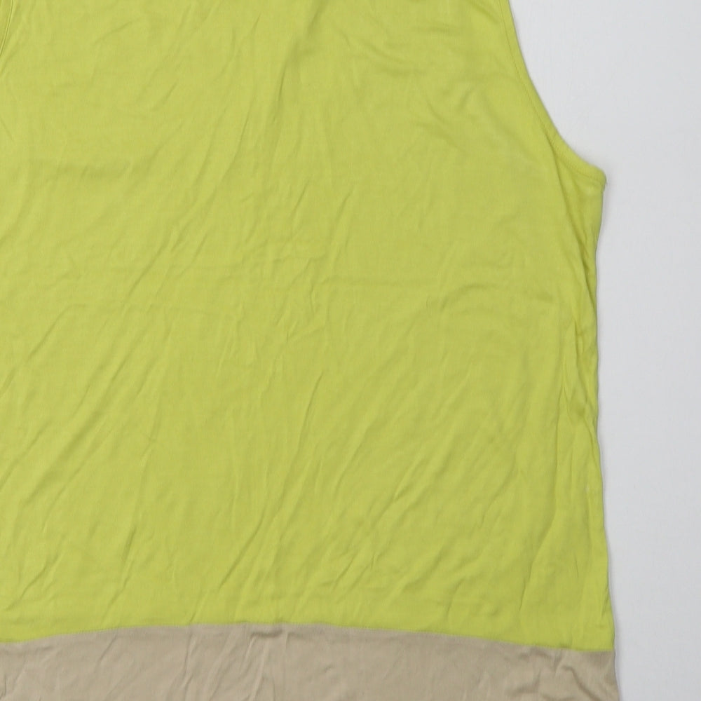 NEXT Womens Green Viscose Basic Tank Size 20 Scoop Neck