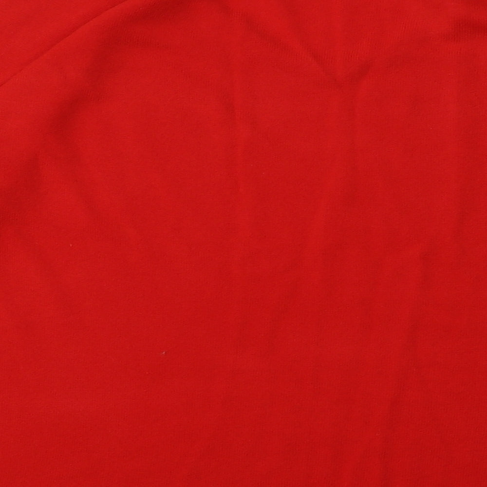 Peacocks Womens Red Acrylic Pullover Sweatshirt Size 18 Pullover