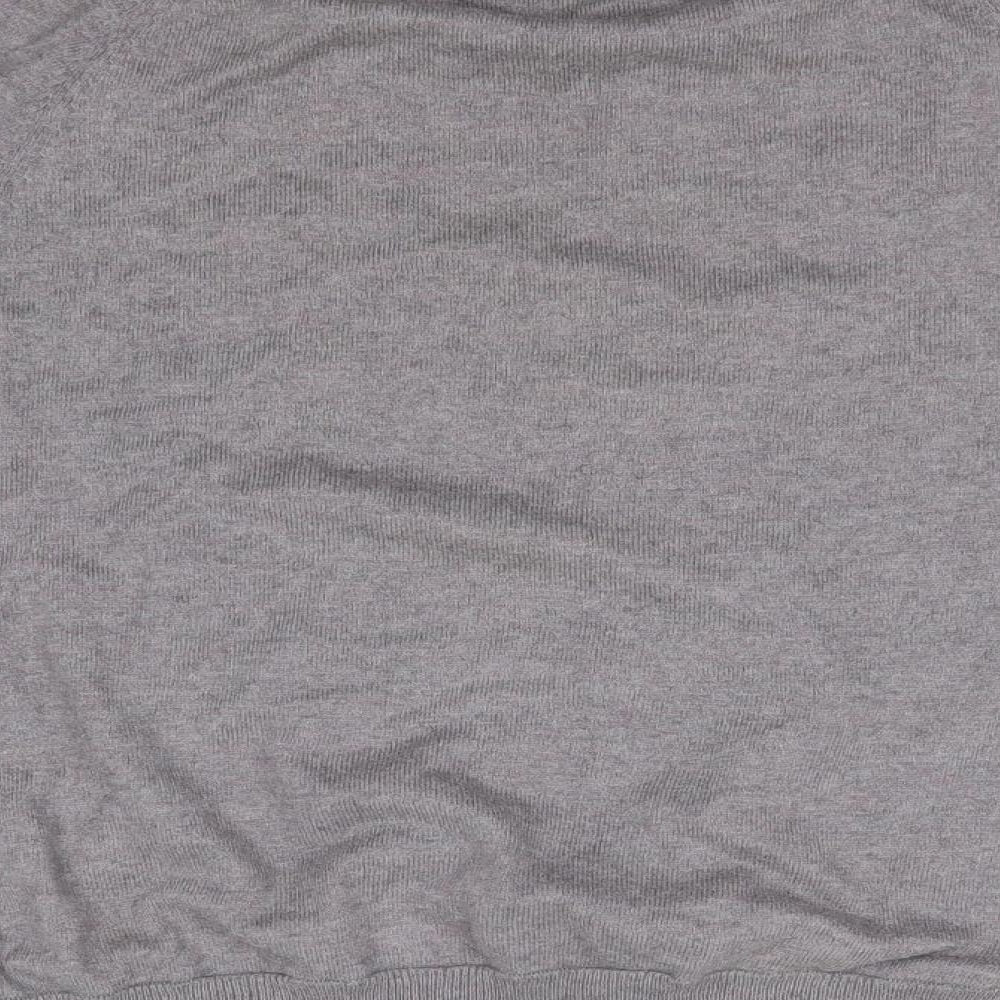 NEXT Womens Grey Round Neck Cotton Pullover Jumper Size 6
