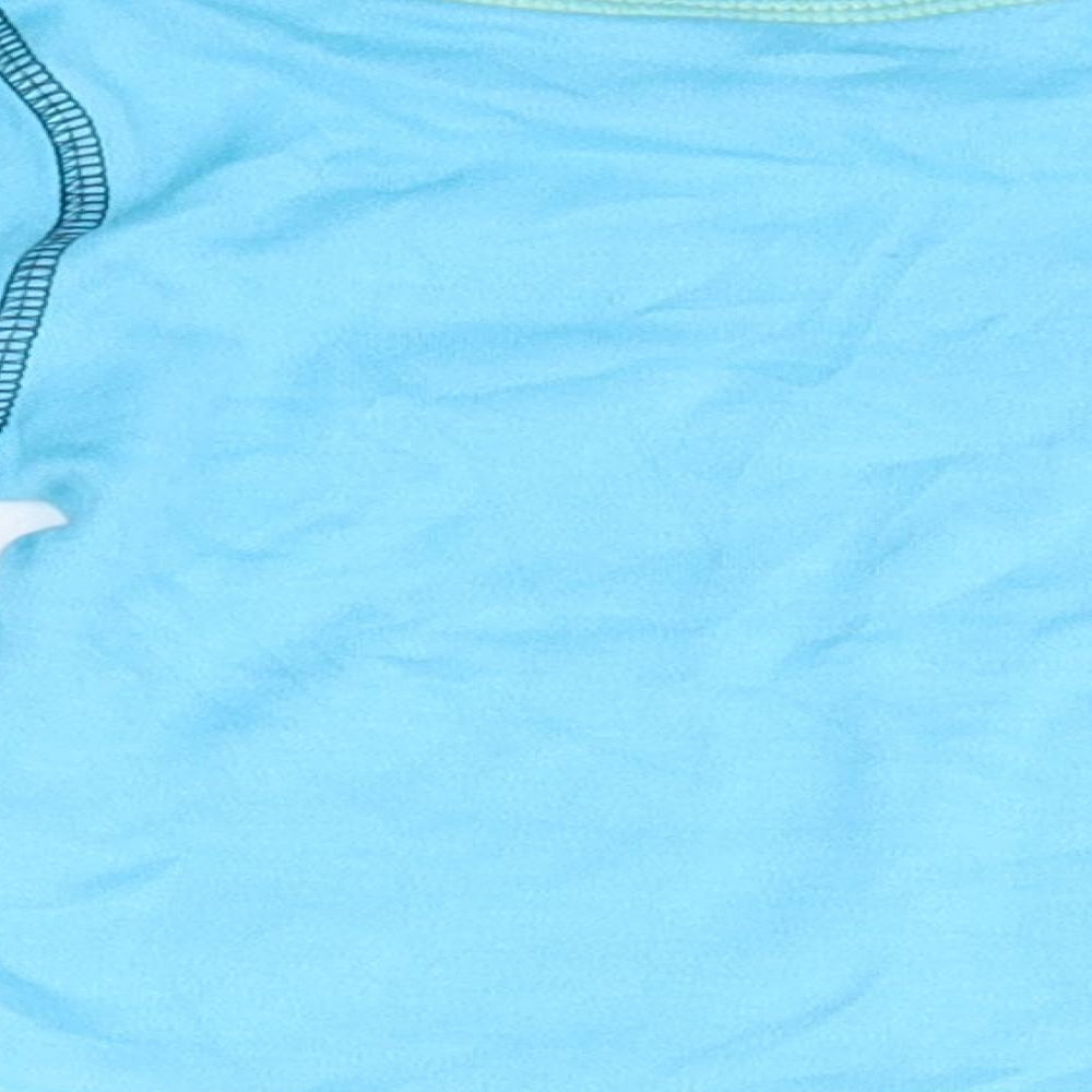 George Baby Blue 100% Cotton Basic Casual Size 3-6 Months Round Neck