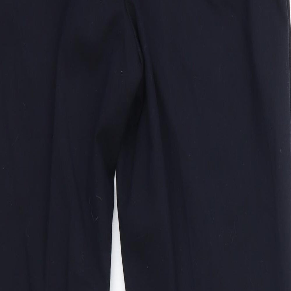 H&M Womens Blue Polyester Dress Pants Trousers Size 10 L29 in Regular