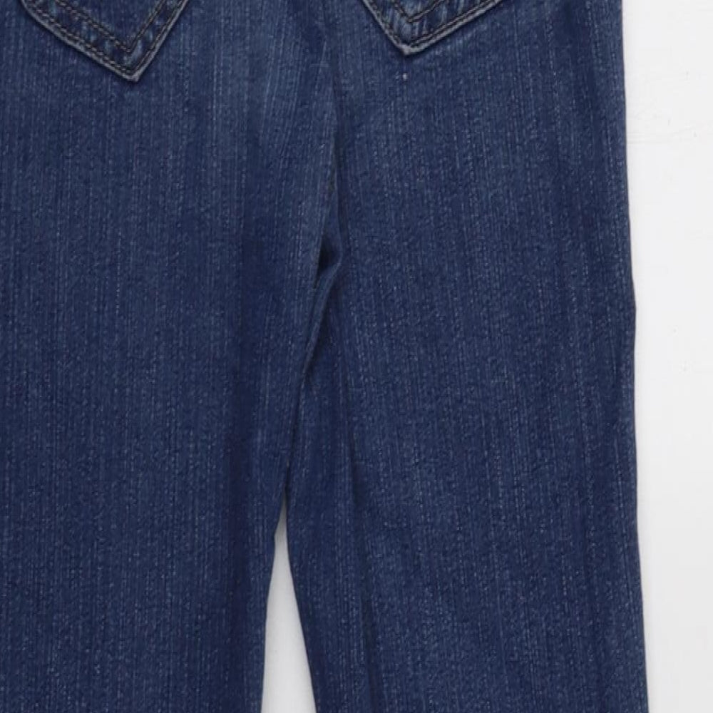 Debenhams Womens Blue Cotton Jegging Jeans Size 8 L30 in Regular Button