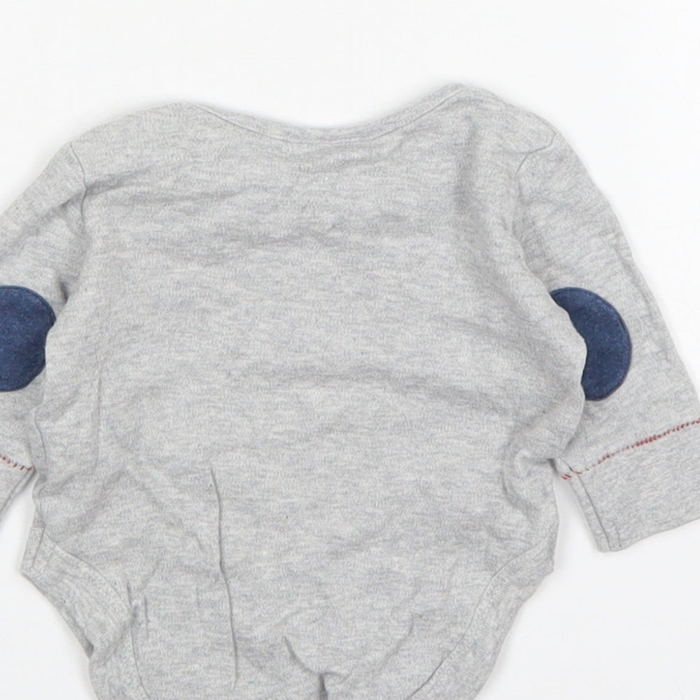 Next Boys Grey Cotton Leotard One-Piece Size 0-3 Months