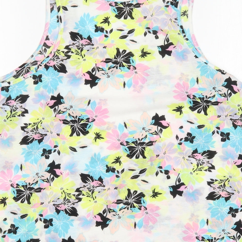 Atmosphere Womens Multicoloured Floral Basic Tank Size 10 Round Neck