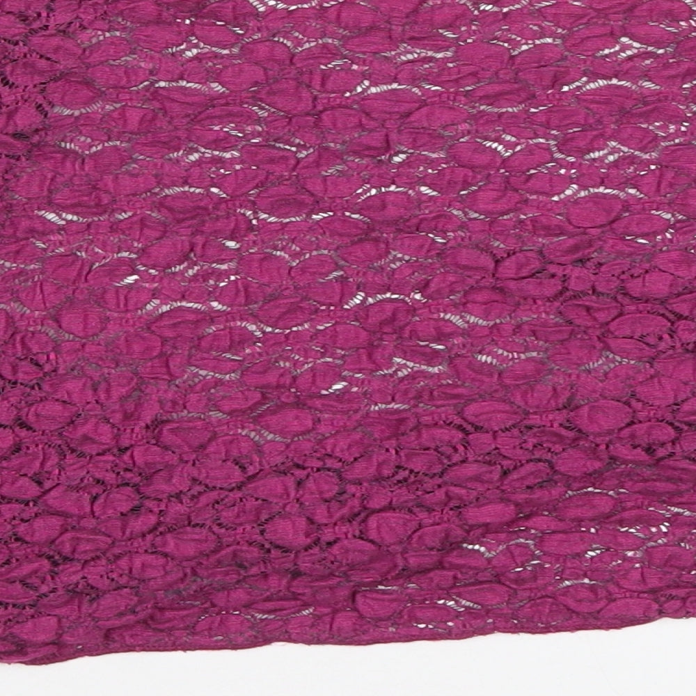 Per Una Womens Pink V-Neck Viscose Cardigan Jumper Size 14