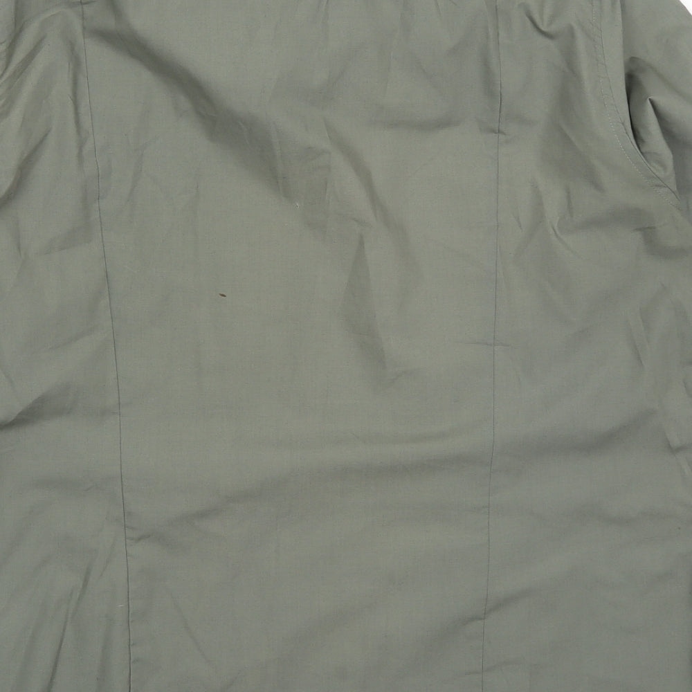 Preworn Mens Green Polyester Button-Up Size XL Collared Button - Cheu Cheu