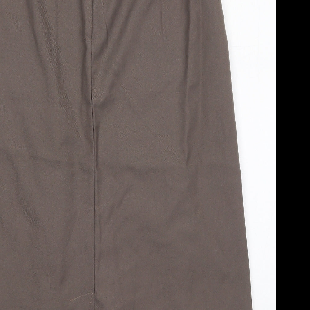 Saira Wilde Womens Brown Polyester Straight & Pencil Skirt Size 14 Button