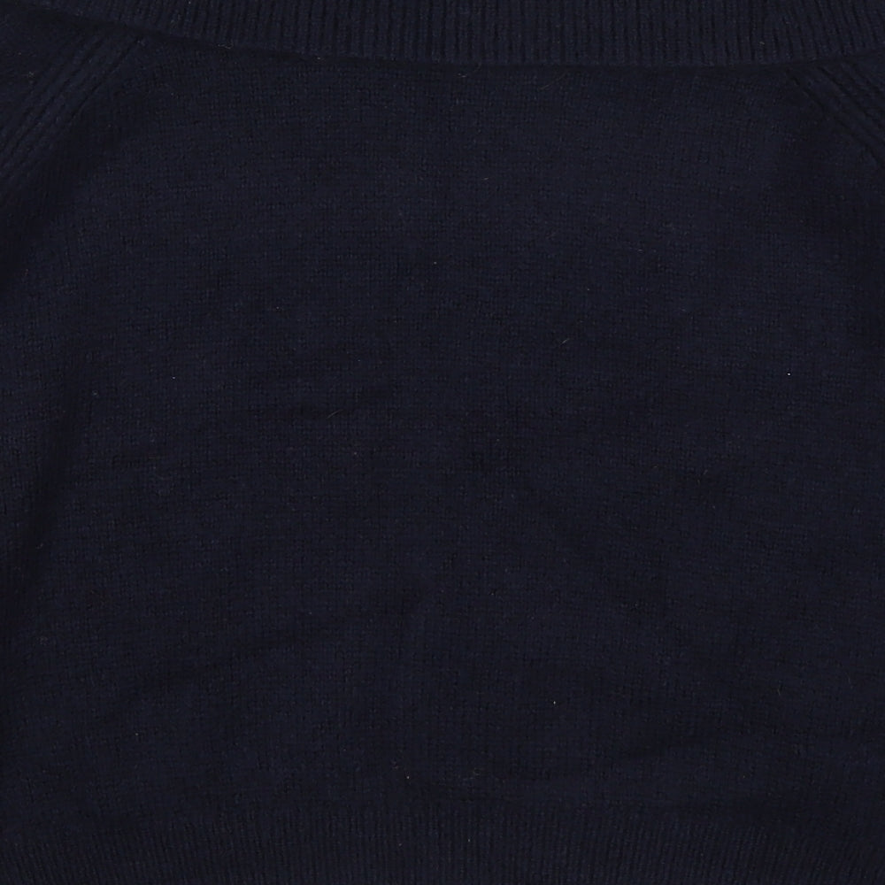 NEXT Womens Blue Roll Neck Nylon Pullover Jumper Size S