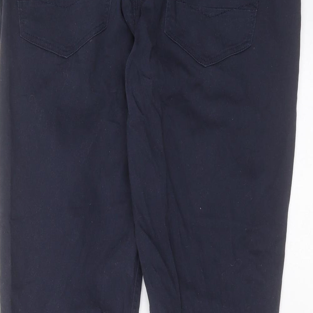 NEXT Mens Blue Cotton Straight Jeans Size 32 in L28 in Slim Button - short Leg