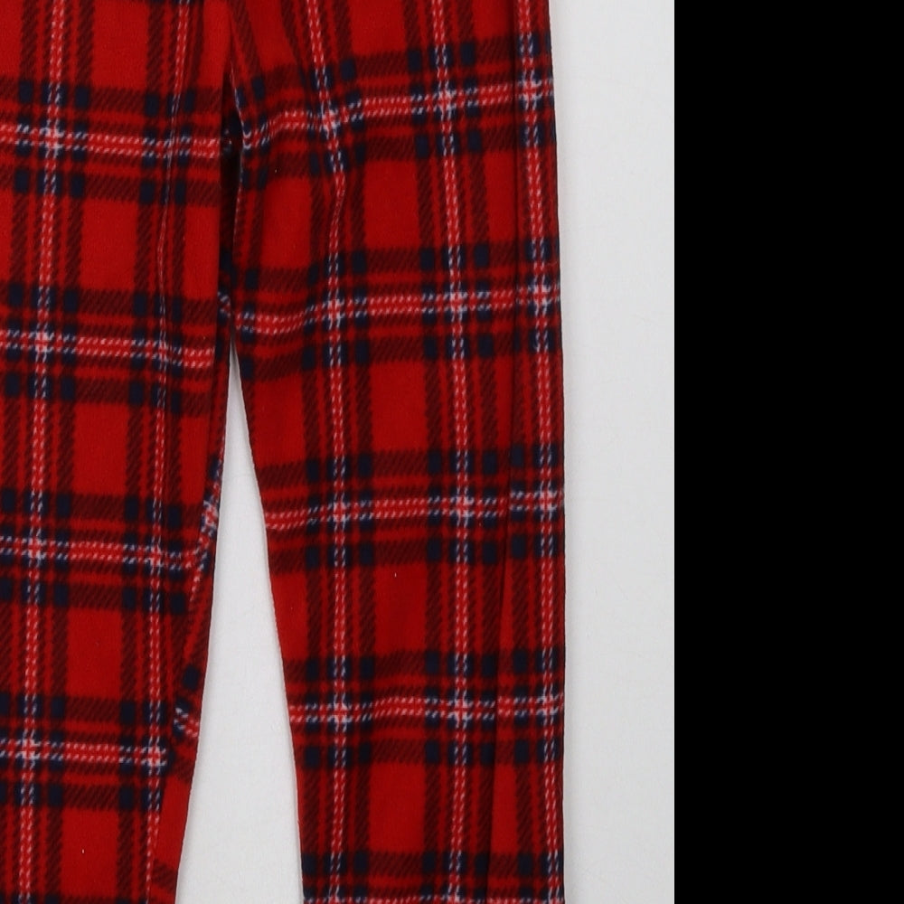 pep&co Girls Red Check Polyester Pyjama Pants Size 5-6 Years